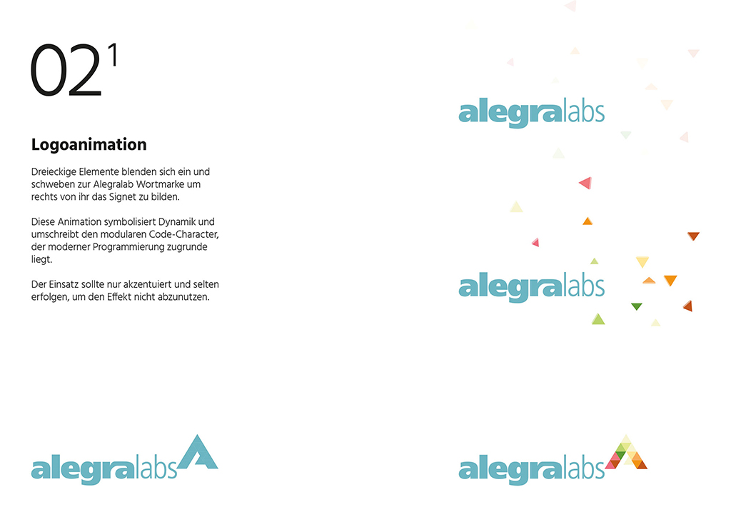 Animation des Logos für Alegralabs